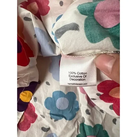 Hanna Andersson Colorful Floral Daisy Short Sleeve Dress Size 140 - Picture 4 of 6